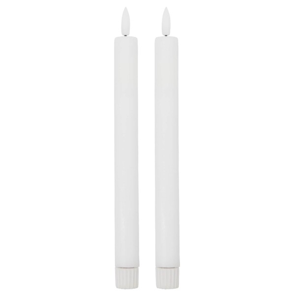 House Doctor Vosková LED svíčka White 24,5 cm – set 2 ks, bílá barva, plast, vosk