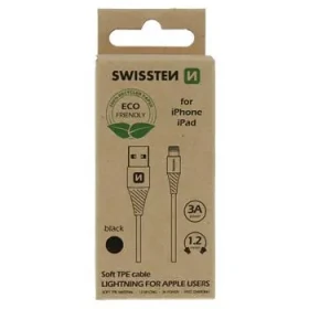 SWISSTEN datový kabel USB - LIGHTNING 1.2m černá (ECO BALENÍ) (71502300ECO)