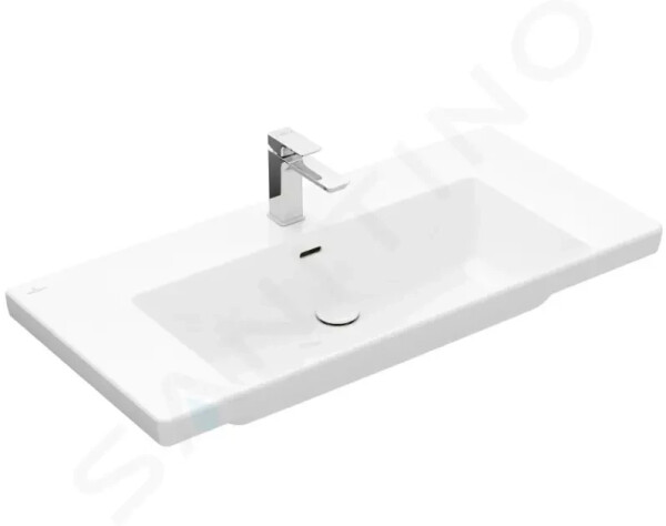 VILLEROY & BOCH - Subway 3.0 Umyvadlo 1000x470 mm, s přepadem, otvor pro baterii, CeramicPlus, alpská bílá 4A70A5R1