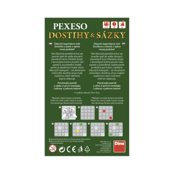Pexeso: Dostihy a sázky - Dino