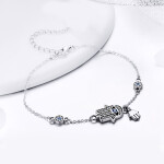 Elenys stříbrný náramek Hamsa symbol ochrany