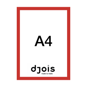 Djois Magneto LEAN, A4, červený, 10 ks