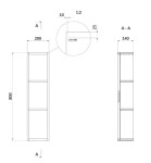 CERSANIT - Otevřený horní modul LARGA 20, antracit, montáž, FSC MIX70% SGSCH-COC-007574 S164-042