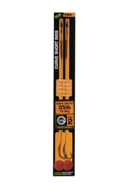 FOX Návazec Curve Short Rig Velikost 2 35lb 15,9kg Camotex Semi Stiff 2ks (CCR179)