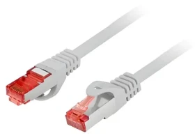 Lanberg CAT6 S/FTP 1m šedá / Patch kabel / LSZH / CU / Fluke Passed (PCF6-10CU-0100-S)