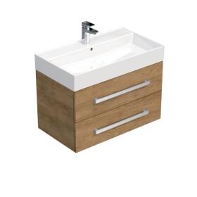 Koupelnová skříňka s umyvadlem SAT Cube Way 80x47,5x46 cm dub Hickory CUBE46802DHSAT CUBE46802DHSAT