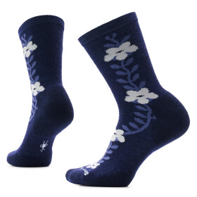 Dámské merino ponožky SMARTWOOL Women's Everyday Garden Vine Crew Socks, Deep Navy velikost: 38-41 (M)