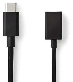 Nedis CCGB61710BK02 černá / Adaptér / USB-C(M) - USB-A(F) / USB 3.2 Gen 1 / 0,15 m (CCGB61710BK02)