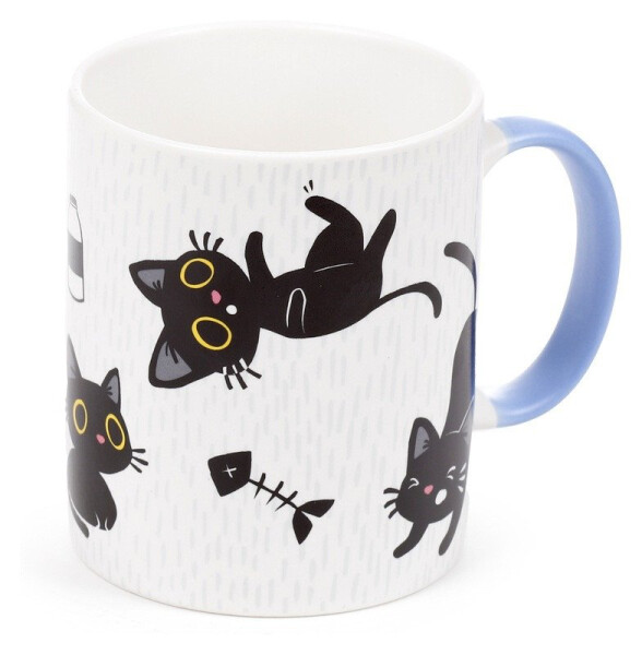 Porcelánový hrnek 300ml - Černá kočka