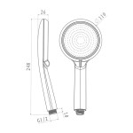 Mereo Dita vanová baterie s talířovou kulatou slim sprchou ø 250 mm, nerez CBE60101SCD2