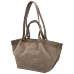 Trendy dámská kožená kabelka na rameno Ruth, taupe