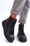 Ocieplane Kožené Boty Na Zip Big Star MM274625 Černé 36
