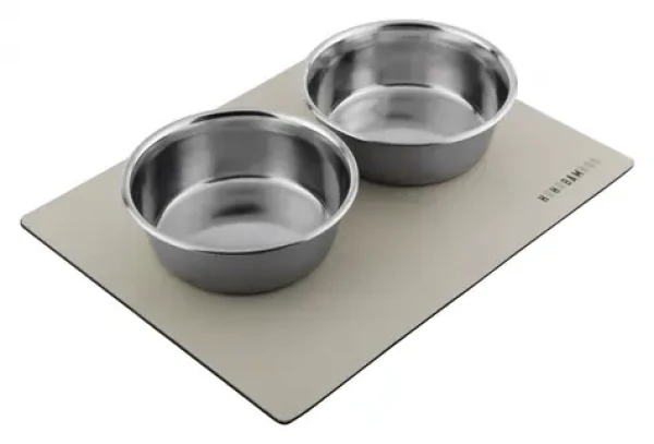 Huhubamboo Miska s magnetickou podložkou 470 ml / Miska pro psy / Nerezová / Sada 2 ks (356131)