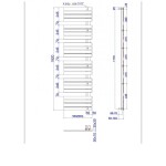 Instalprojekt - Koupelnový radiátor POP STAR bílá barva - Barva - Bílá, Doporučená topná tyč (W) - 900 , Rozměr A - 60 cm, Rozměr C - 155 cm, Skutečný rozměr radiátoru - 600 x 1505 mm RADPOP601535