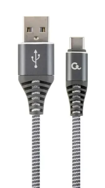 Gembird CC-USB2B-AMCM-1M-WB2 USB 2.0 AM na Type-C, (AM/CM), 1m, šedo-bílý