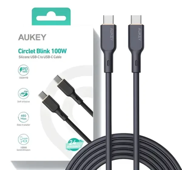 AUKEY 100W USB-C kabel / Datový kabel / USB-C na USB-C (CB-SCC101)