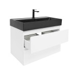 Koupelnová skříňka s umyvadlem SAT B-Way 79x50x45 cm bílá lesk BWAY280WU2B2B BWAY280WU2B2B