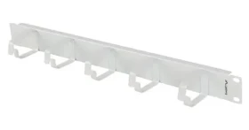 Lanberg 19" organizér kabelů 5 kroužků Typ B šedý / Organizér kabelů / 1U / kov (AK-1701-S)