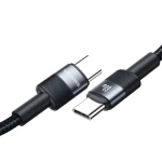 USAMS SJ724 šedá / Datový kabel / USB-C - USB-C / 60W / 1,2 m (SJ724USBSG01)