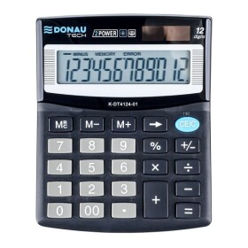 DONAU kancelářská kalkulačka DONAU TECH 4124, 12místná, černá