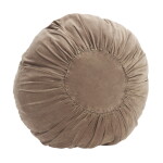MADAM STOLTZ Kulatý sametový polštář Mushroom Ø 55 cm, béžová barva, textil