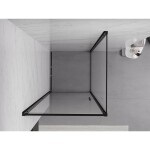 MEXEN/S - Exo sprchový kout dveře křídlové 75 x 75, transparent, černá 817-075-075-70-00