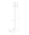 OMNIRES - nástěnné sprchové rameno, 40 cm chrom /CR/ RA01LCR