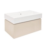 Koupelnová skříňka s umyvadlem SAT Feel 80x30x46 cm pískově béžová mat SATFEEL80BEU2 SATFEEL80BEU2