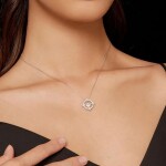 Stříbrný dvojitý náhrdelník Cristy 1 ct MOISSANITE + CERTIFIKÁT, Stříbrná 40 cm + 5 cm (prodloužení) certifikát GRA, hadřík na čištění stříbra, dárková krabička