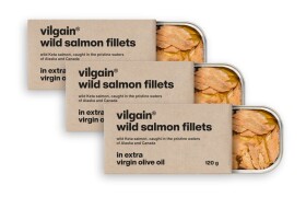 Vilgain Filety z divokého lososa – 3× v olivovém oleji 120 g