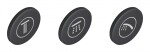GROHE - Náhradní díly Krytky symbolů pro baterie SmartControl, 3 ks 14079XH0