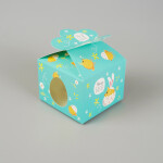 Cake star Velikonoční krabička tyrkysová 10x10x7,5cm