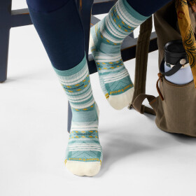 Dámské merino ponožky SMARTWOOL Women's Hike Light Cushion Margarita Cre, Dusty Teal velikost: 34-37 (S)