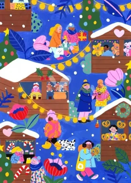 PIECES PEACE Puzzle Vánoční trh