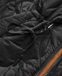 Černo-karamelová oboustranná dámská prošívaná bunda (MHM-W589BIG) odcienie brązu