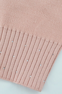 DÁMSKÁ ČEPICE S FLITRY Z MODALU CZ103 pudrově růžová 54-58