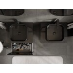 MEXEN/S - Orio koupelnová skříňka pod umyvadlo 60 cm s deskou, 1 šuplík, černá lesk 91A10-06047-1-BFC70