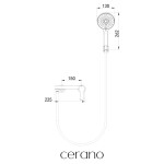 CERANO - Nástěnný držák ruční sprchy - černá matná CER-8050BD7776