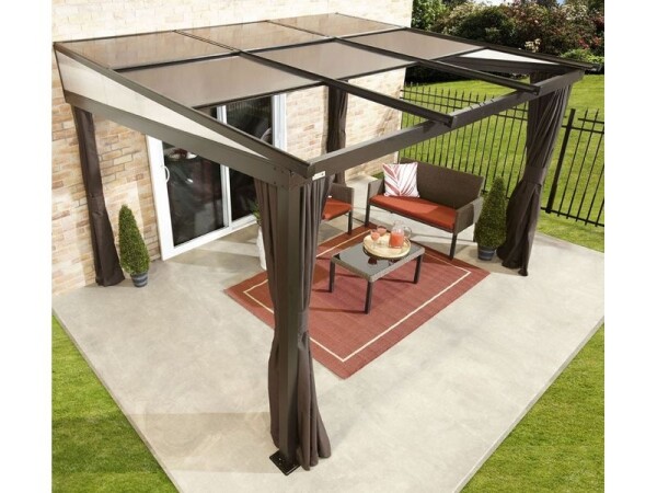 Sojag Budapešť nástěnná pergola 10x12 298x364x243 cm bronz