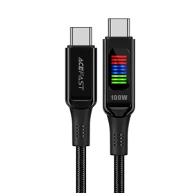 Acefast C7-03 USB-C (M) - USB-C (M) 1,2 m černá / Kabel / 100W / displej