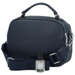 Trendy dámská koženková crossbody kabelka Badamia, tmavě modrá