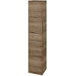 Dřevojas - Vysoká skříň s košem na prádlo DOS SVD2ZK 35 - D21 Tobacco / Úchytka T05 / D21 Tobacco / Levé 355838F