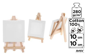Malířské plátno 10x10cm se stojánkem