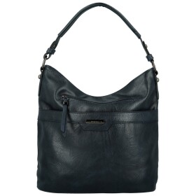 Trendy dámská koženková kabelka na rameno Sandipa, tmavě modrá