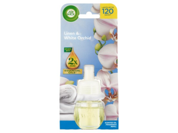Air Wick Tekutá náplň do elektrického přístroje prádlo a bílá orchidej 19 ml