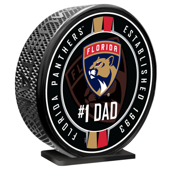Mustang Puk Florida Panthers NHL 8" MEGA Puck #1 Dad Ribbon