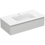 MEXEN/S - Orio koupelnová skříňka 90 cm s umyvadlem Otis, 1 šuplík, šedá mat/bílá mat 91A10-09023-1-BF62-W18M01