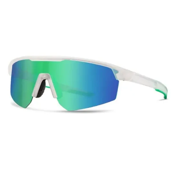 VeyRey Sportovní polarizační sluneční brýle Monoal bílá obruba zelená skla (8596545423845)