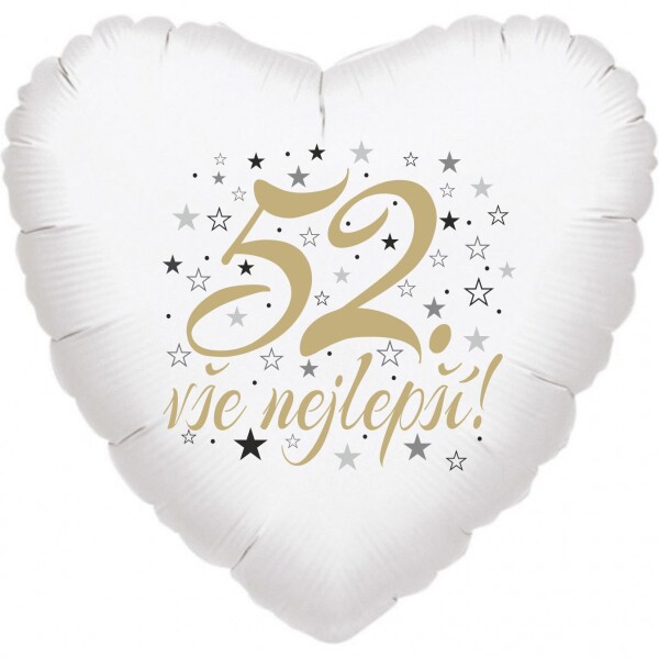 52. narozeniny balónek srdce Balonky.cz 52. narozeniny balónek srdce Balonky.cz