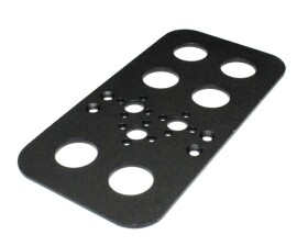 Hliníková základová deska P – montážní platforma, černá, 64x124 mm (pro MG995/MG996)